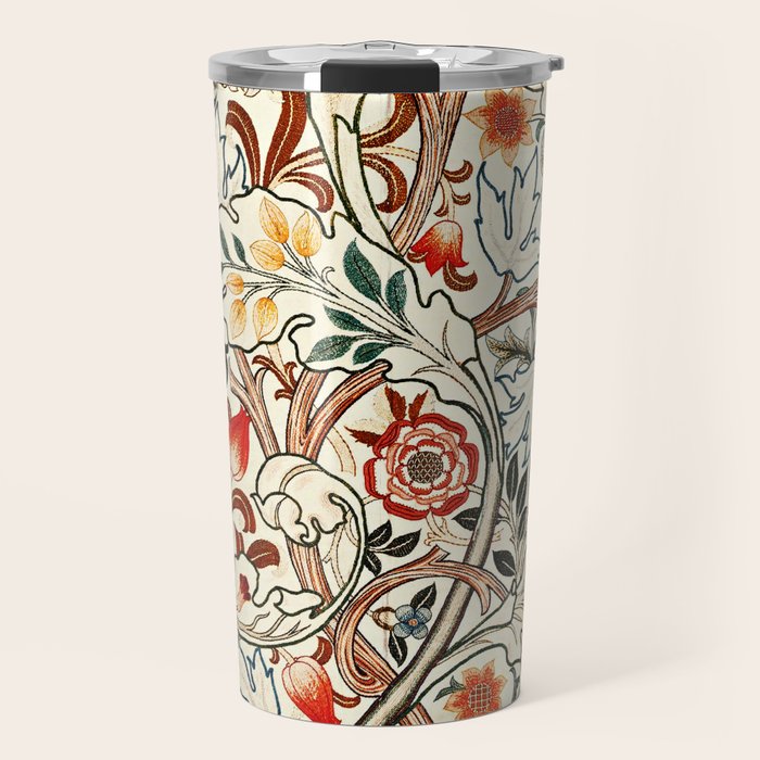 William Morris Floral Acanthus Travel Mug Gallery Image 1