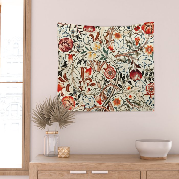 William Morris Floral Acanthus Wall Tapestry Gallery Image 2