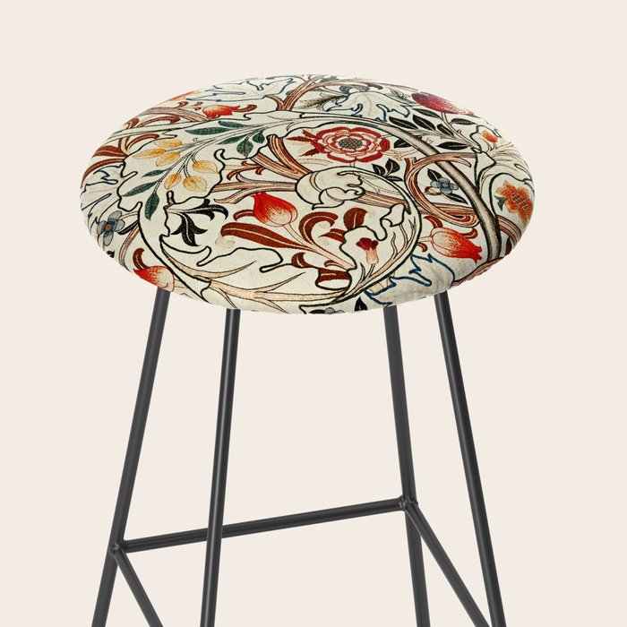 William Morris Floral Acanthus Stool Gallery Image 2