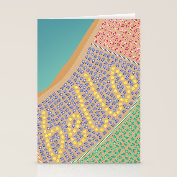 Bella / Beautiful Italy Beach Umbrellas - Aerial Italian Stationery Card Gallery Image 2
