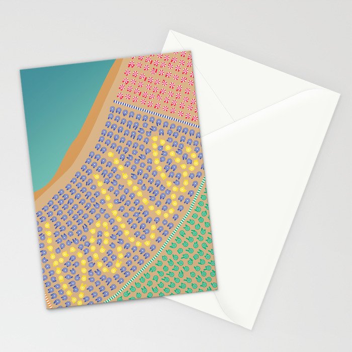 Bella / Beautiful Italy Beach Umbrellas - Aerial Italian Stationery Card Gallery Image 2