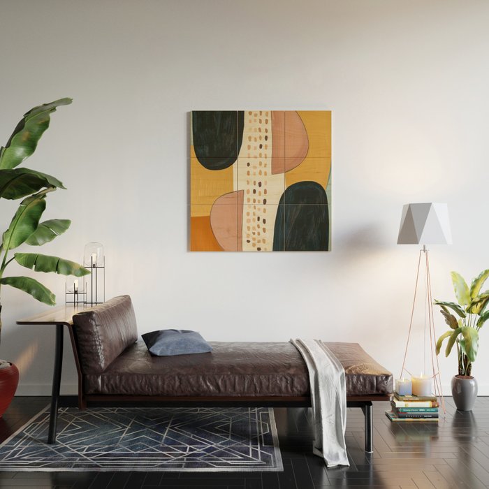 Abstract Shape Study Wood Wall Art Gallery Image 2