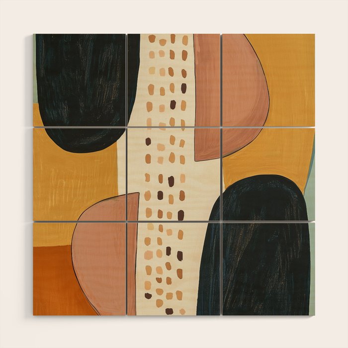 Abstract Shape Study Wood Wall Art Gallery Image 1