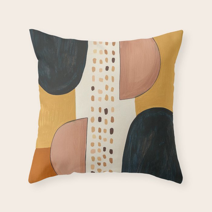 Abstract Shape Study Throw Pillow Gallery Image 1