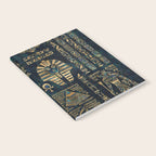 Egyptian hieroglyphs and deities -Abalone and gold Notebook Gallery Image 2