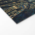 Egyptian hieroglyphs and deities -Abalone and gold Welcome Mat Gallery Image 2