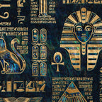 Egyptian hieroglyphs and deities -Abalone and gold Coffee Mug Gallery Image 2