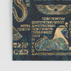 Egyptian hieroglyphs and deities -Abalone and gold Poster Gallery Image 3