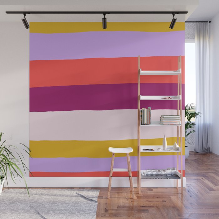 Sunset Stripes Wall Mural Gallery Image 1