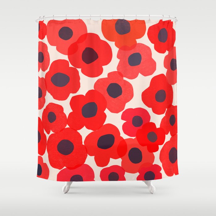 poppy 7 Shower Curtain