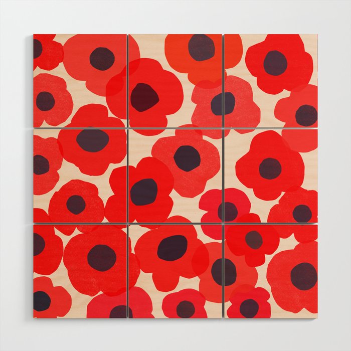 poppy 7 Wood Wall Art Gallery Image 1