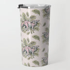 Parasaurolophus & Palms | Dinosaur Botanical Art Travel Mug Gallery Image 3