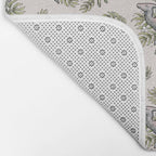 Parasaurolophus & Palms | Dinosaur Botanical Art Bath Mat Gallery Image 2
