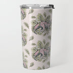 Parasaurolophus & Palms | Dinosaur Botanical Art Travel Mug Gallery Image 2