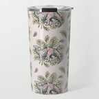 Parasaurolophus & Palms | Dinosaur Botanical Art Travel Mug Gallery Image 1