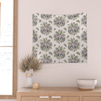 Parasaurolophus & Palms | Dinosaur Botanical Art Wall Tapestry Gallery Image 2