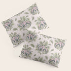 Parasaurolophus & Palms | Dinosaur Botanical Art Pillow Sham Gallery Image 3