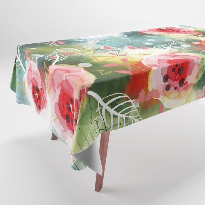 Abstract painting nature and geometric Tablecloth Gallery Image 1