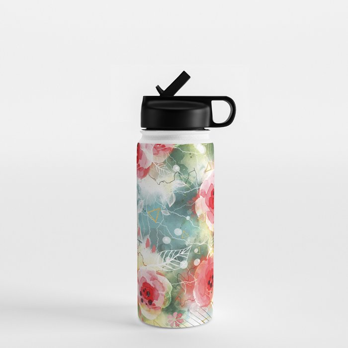 Abstract painting nature and geometric Water Bottle Gallery Image 1