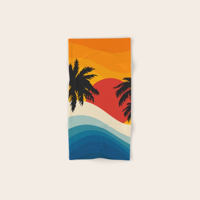 Abstract landscape art #5 Bath Towel Gallery Image 1