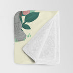 A Quiet Summer Spot (Monster Book Lover) Throw Blanket Gallery Image 3