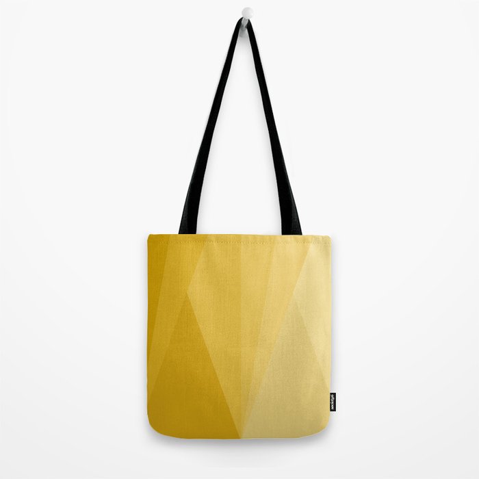 Geometric Triangles VIII Golden Yellow Tote Bag Gallery Image 2