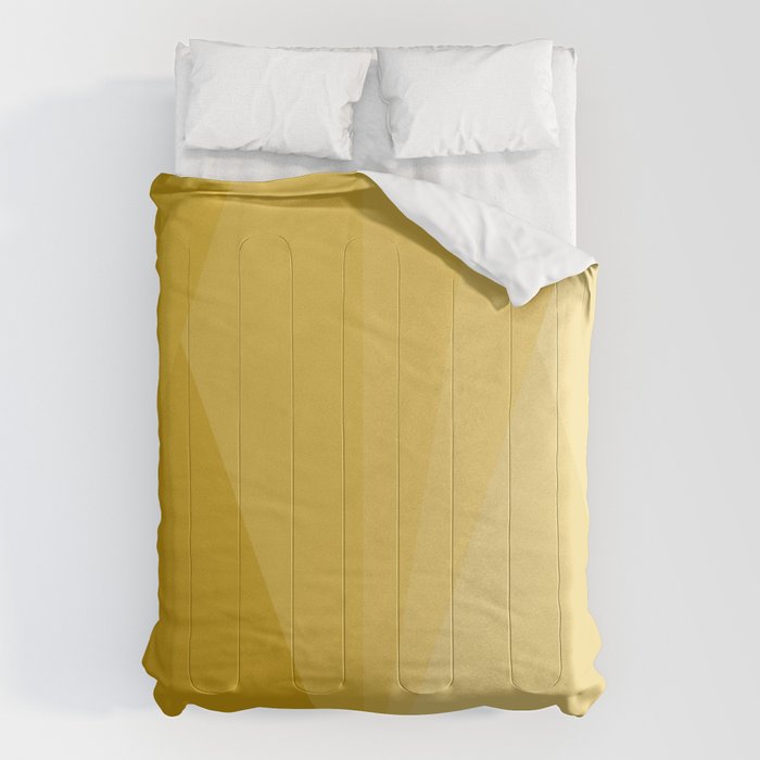 Geometric Triangles VIII Golden Yellow Comforter Gallery Image 6