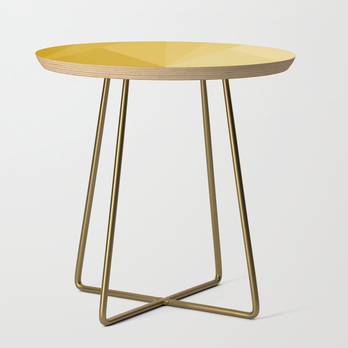 Geometric Triangles VIII Golden Yellow Side Table Gallery Image 1