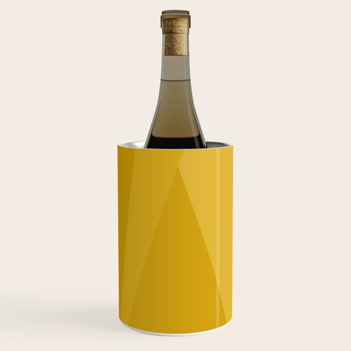 Geometric Triangles VIII Golden Yellow Wine Chiller Gallery Image 2