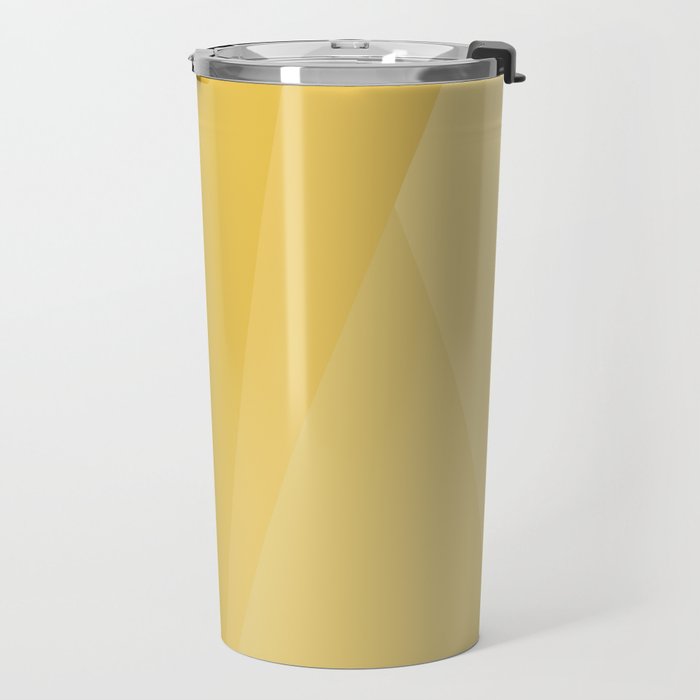 Geometric Triangles VIII Golden Yellow Travel Mug Gallery Image 2