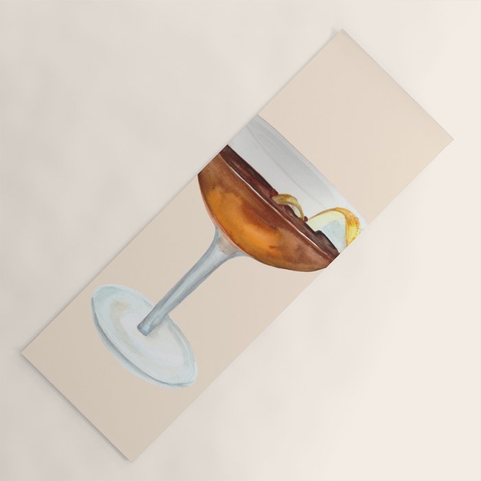 Espresso Martini: Retro Classic Cocktail 04 Yoga Mat Gallery Image 1