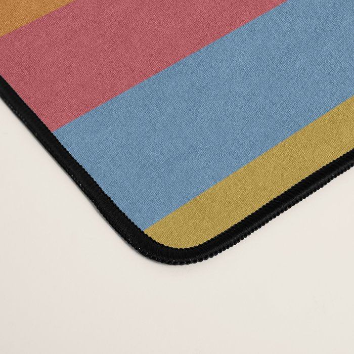 Mixed Stripes Pattern II Primary Rainbow Desk Mat Gallery Image 4
