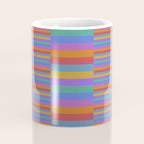 Mixed Stripes Pattern II Primary Rainbow Coffee Mug Gallery Image 4