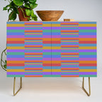 Mixed Stripes Pattern II Primary Rainbow Credenza Gallery Image 1