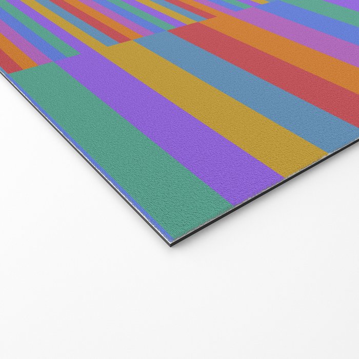 Mixed Stripes Pattern II Primary Rainbow Welcome Mat Gallery Image 2