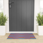 Mixed Stripes Pattern II Primary Rainbow Welcome Mat Gallery Image 3