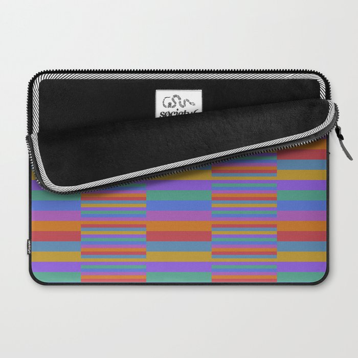 Mixed Stripes Pattern II Primary Rainbow Laptop Sleeve Gallery Image 2