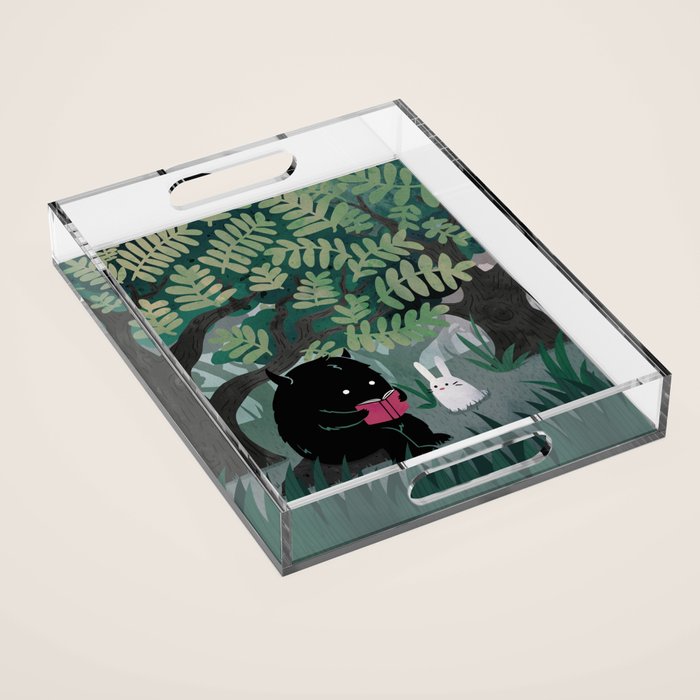 Another Quiet Spot (in Green) Acrylic Tray Gallery Image 1