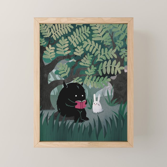 Another Quiet Spot (in Green) Mini Art Print Gallery Image 1