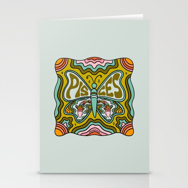 Pisces Butterfly Stationery Card Gallery Image 2
