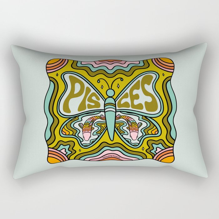 Pisces Butterfly Rectangular Pillow Gallery Image 2
