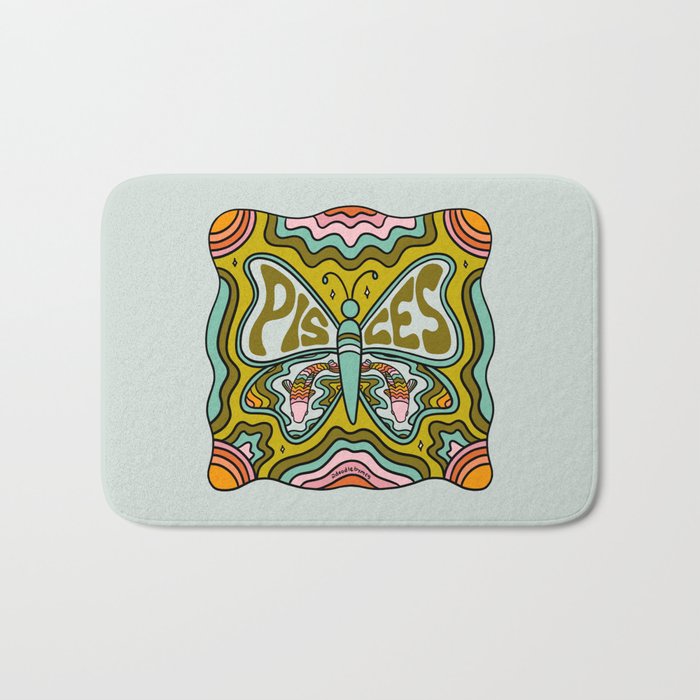 Pisces Butterfly Bath Mat Gallery Image 1