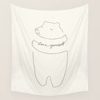 Love Yourself Bear Wall Tapestry Gallery Image 4