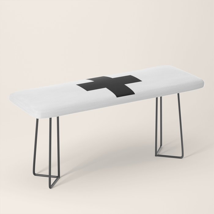 Black Swiss Cross  Bench Gallery Image 1