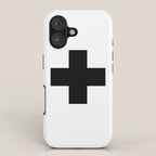 Black Swiss Cross  iPhone Case Gallery Image 1
