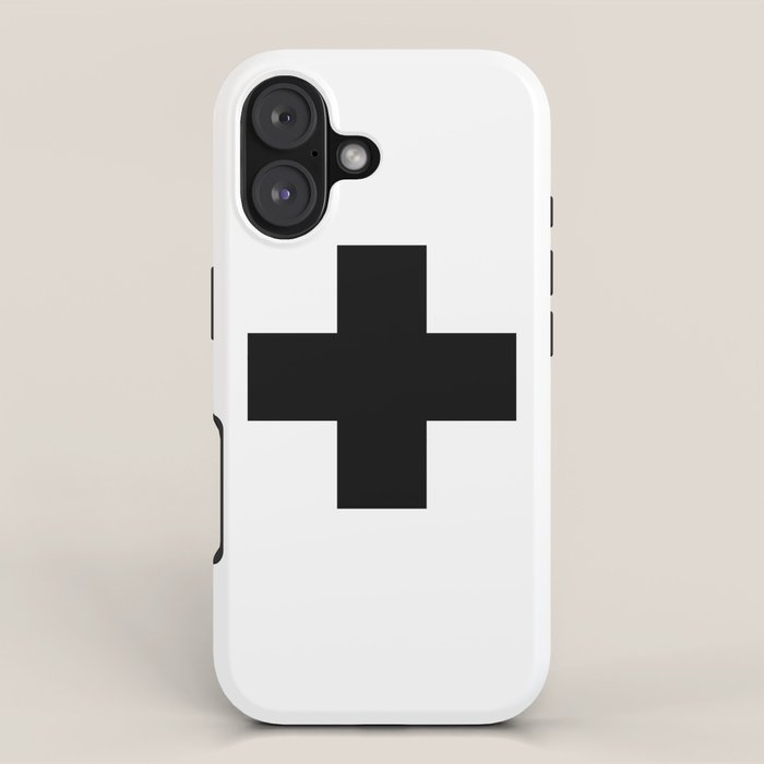 Black Swiss Cross  iPhone Case Gallery Image 1