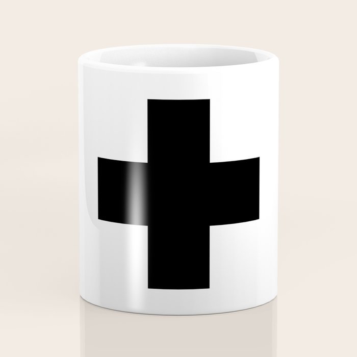 Black Swiss Cross  Coffee Mug Gallery Image 4