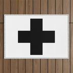 Black Swiss Cross  Outdoor Rug Gallery Image 1