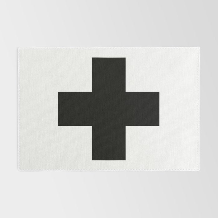 Black Swiss Cross  Rug Gallery Image 2