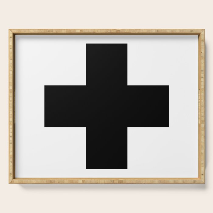 Black Swiss Cross  Serving Tray Gallery Image 1